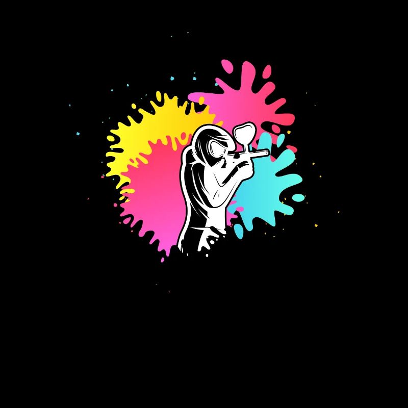 Paintball Frau Mädchen Farbe Splatter Splash