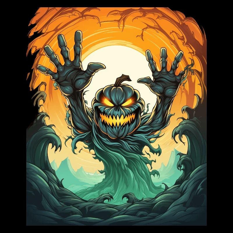 Halloween Emerging Hands Spooky Pumpkin