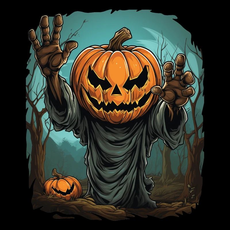 Halloween Emerging Hands Spooky Pumpkin