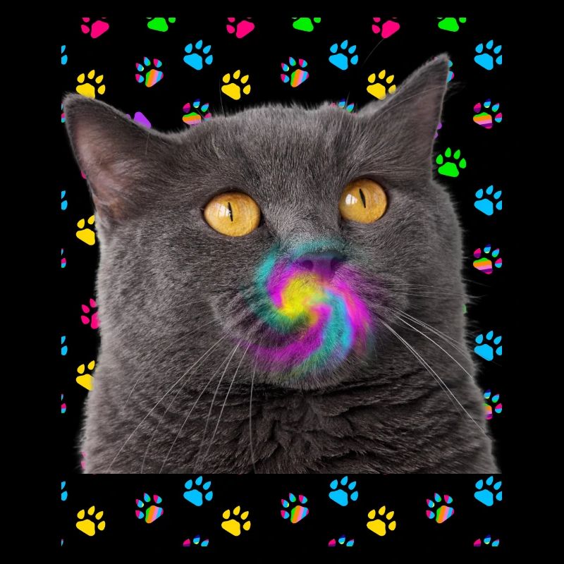 Chat Pop Culture Orange Multicolore
