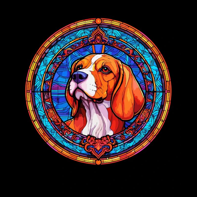 Glasmosaik Beagle Design - Einzigartige Beagle Kunst