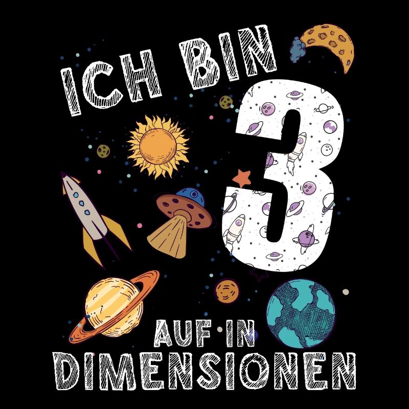 Ich bin 3 Auf in neue Dimensionen 3. Geburtstag