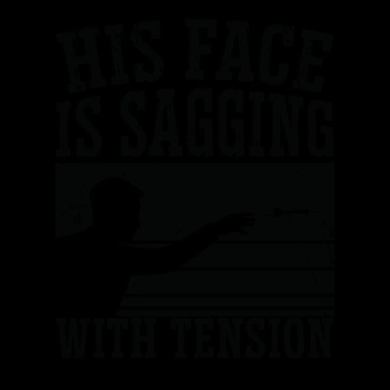 His face is sagging with tension