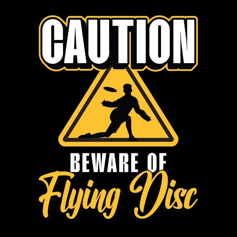 Flying Disc Caution Beware Of Flying Disc Golfing