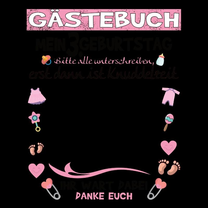 3. Geburtstag Mädchen & Junge Gästebuch