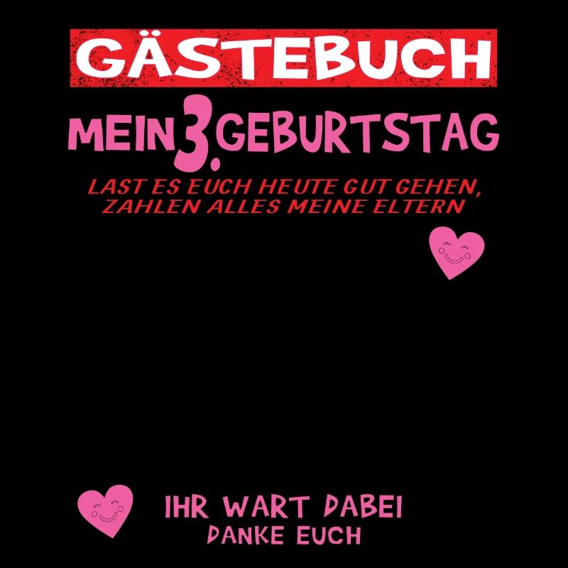 3. Geburtstag Mädchen & Junge Gästebuch