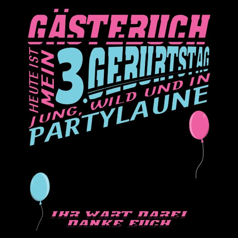 3. Geburtstag Mädchen & Junge Gästebuch