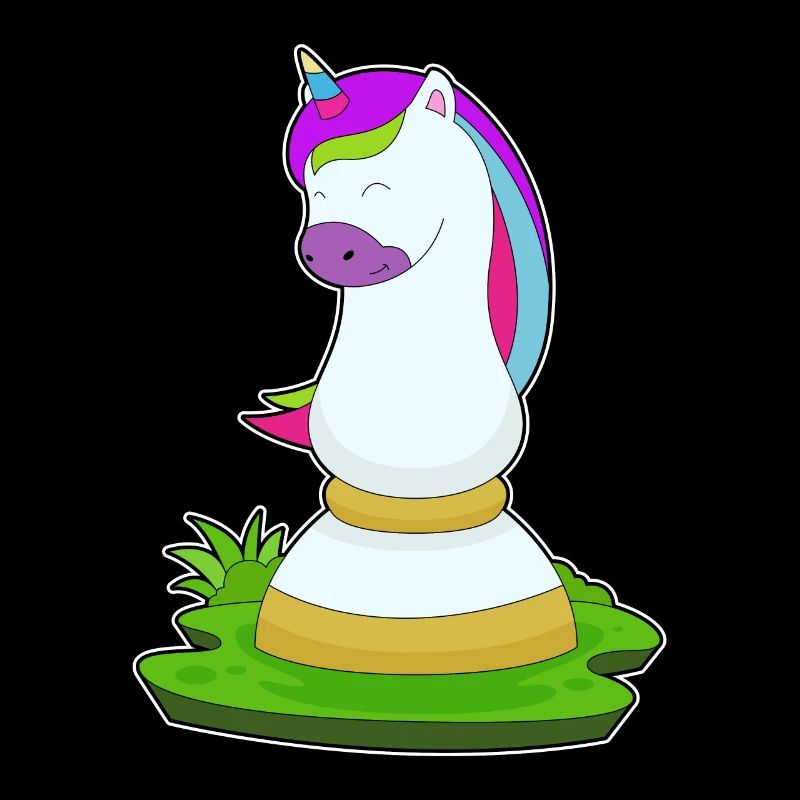 Einhorn Schachfigur Springer Schach