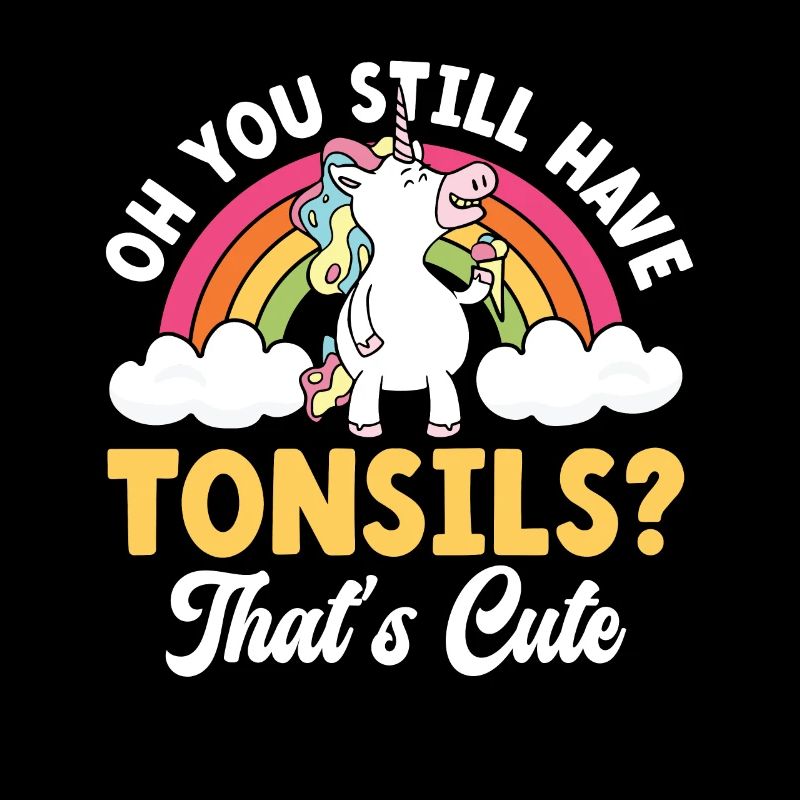 Tonsils Süßes Einhorn Eis Creme Mandelentfernung