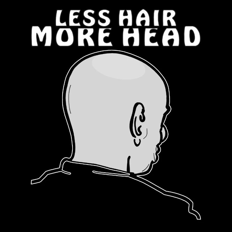 BALD HEAD LESS HAIR MORE HEAD