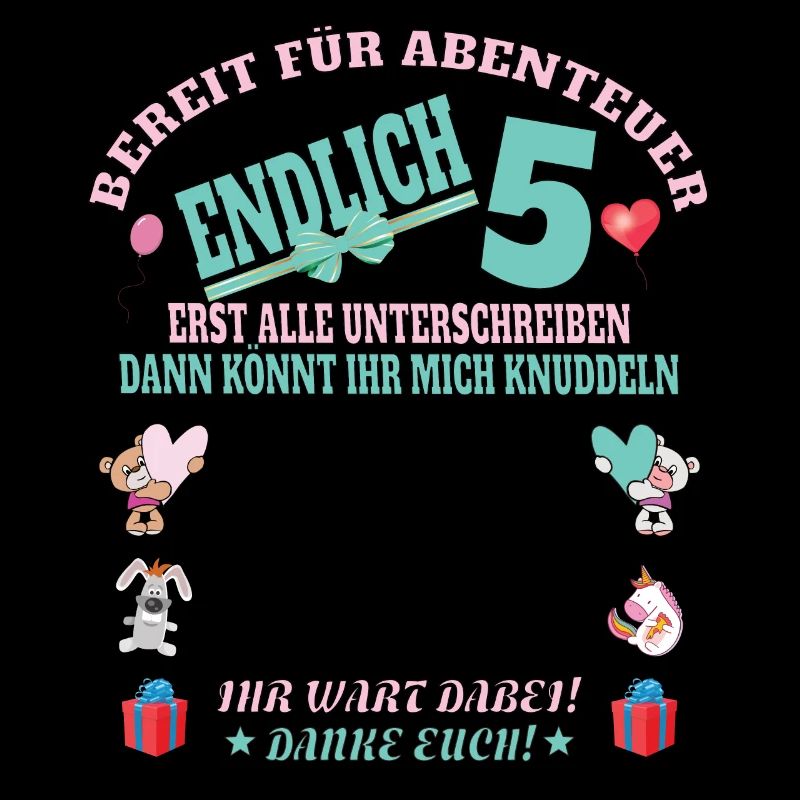 5. Geburtstag Mädchen & Junge Gästebuch