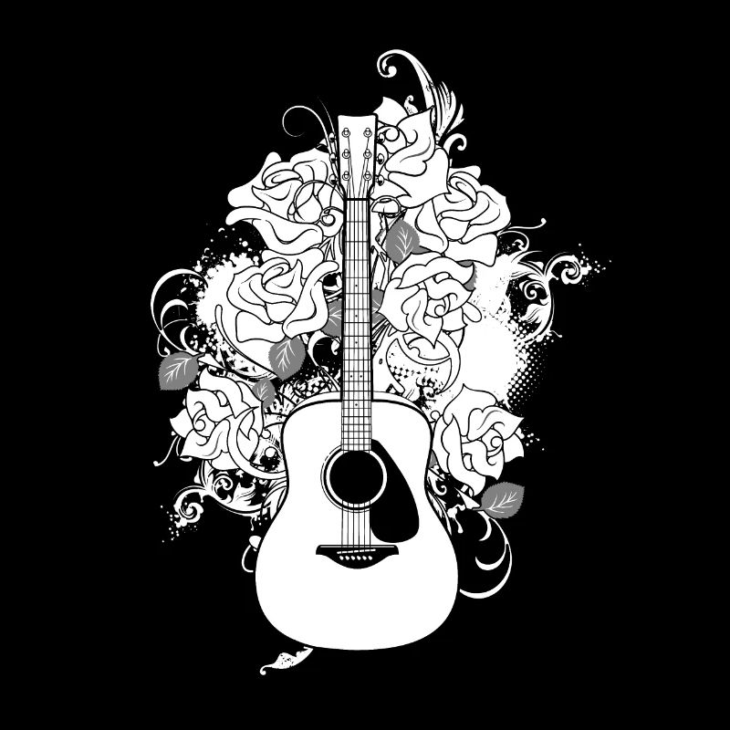 Akustikgitarre Blumen