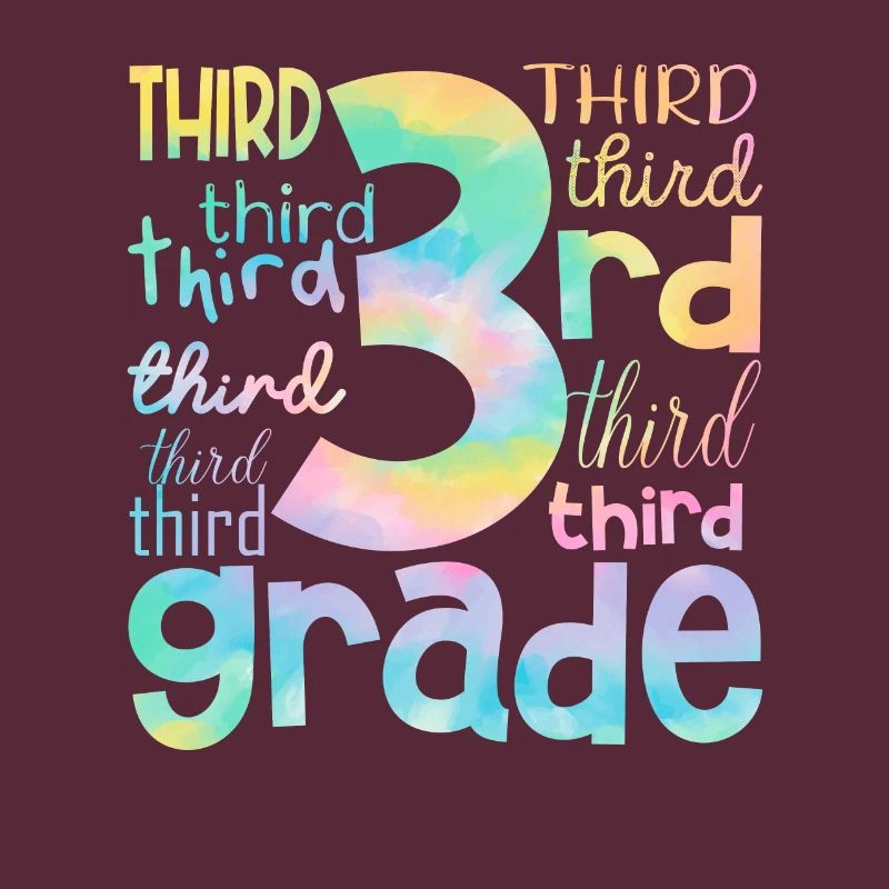 Tie Dye 3rd Grade Third Typography Team Students