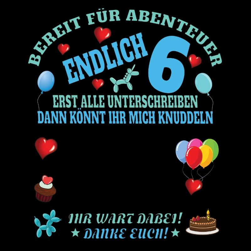 6. Geburtstag Junge & Mädchen Gästebuch
