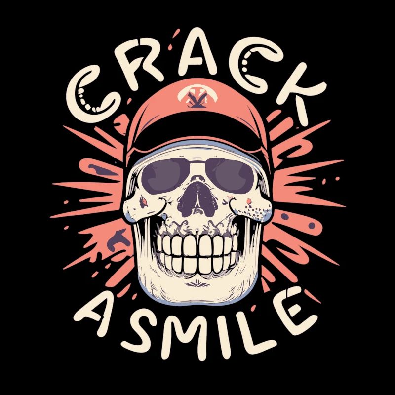 Crânes Crack A Smile Totenkopf Crâne