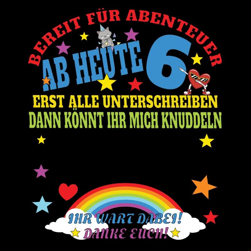 6. Geburtstag Junge & Mädchen Gästebuch