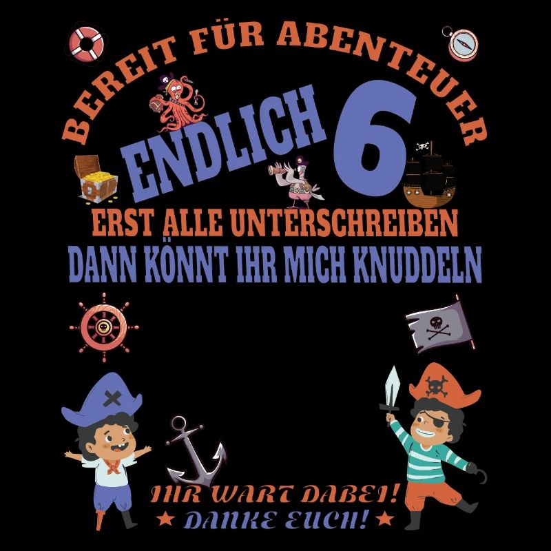 6. Geburtstag Junge & Mädchen Gästebuch