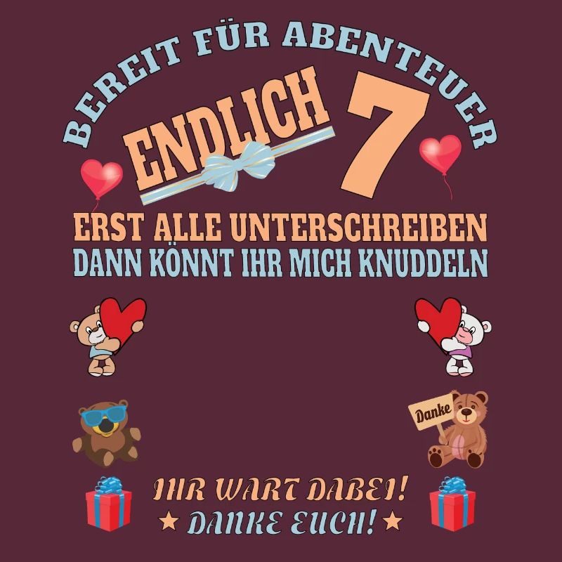 7. Geburtstag Junge & Mädchen Gästebuch