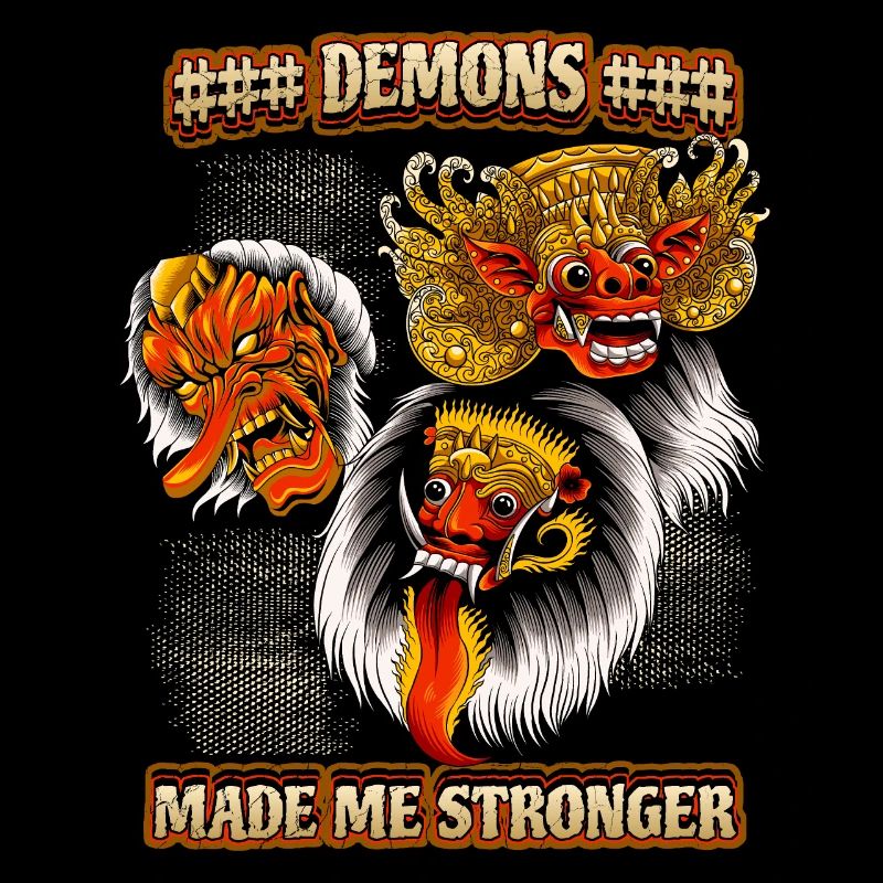 Barong Rangda, Indonesische Masken, Dämonen Spruch