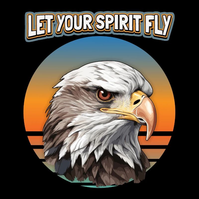 Adler-Motiv, Adler Illustration, Spruch