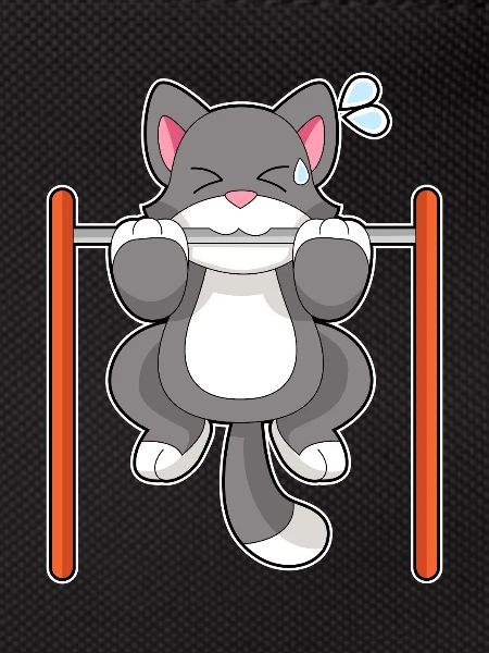 Cat Bodybuilder Pull-ups Bodybuilding