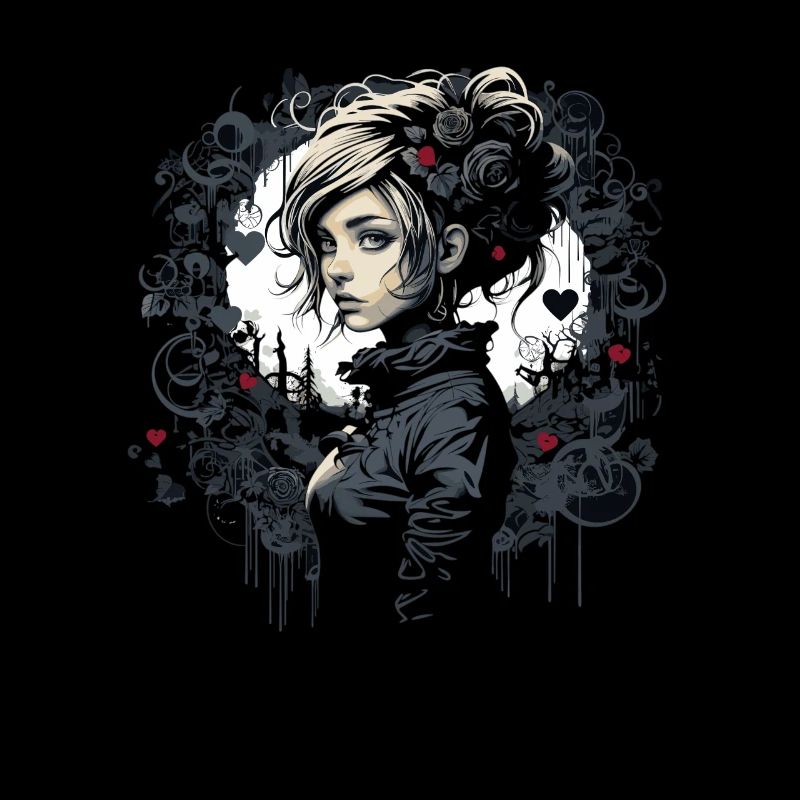 Jolie fille emo gothique