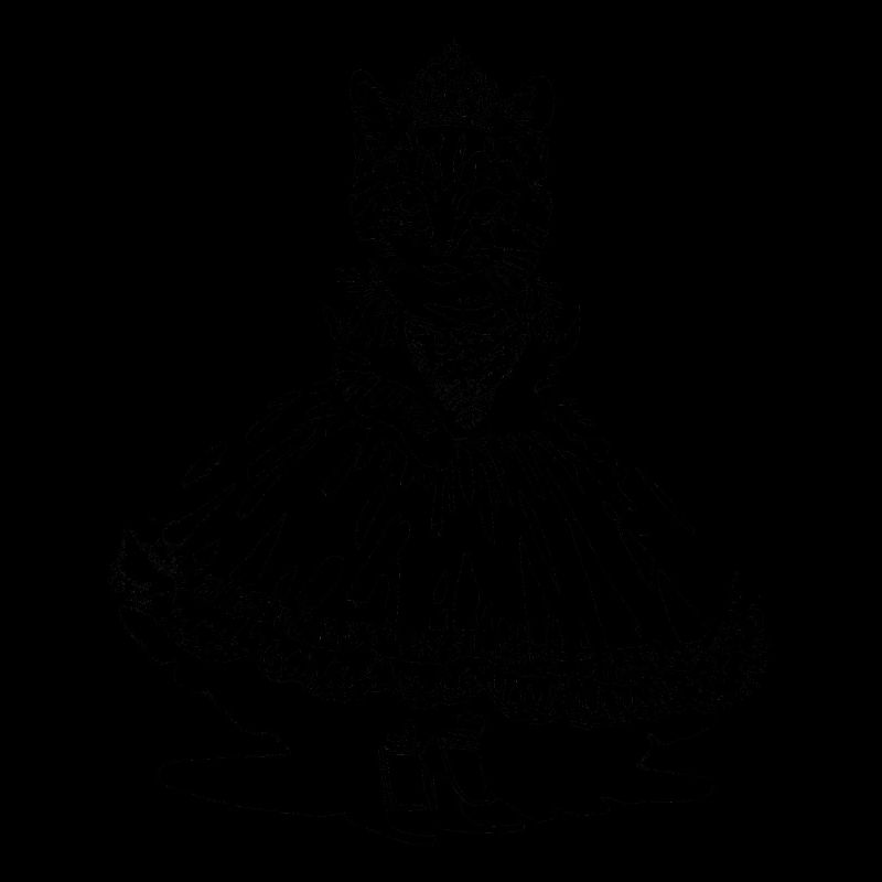 Princesse chat avec couronne et robe