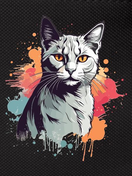 Chat gris mignon