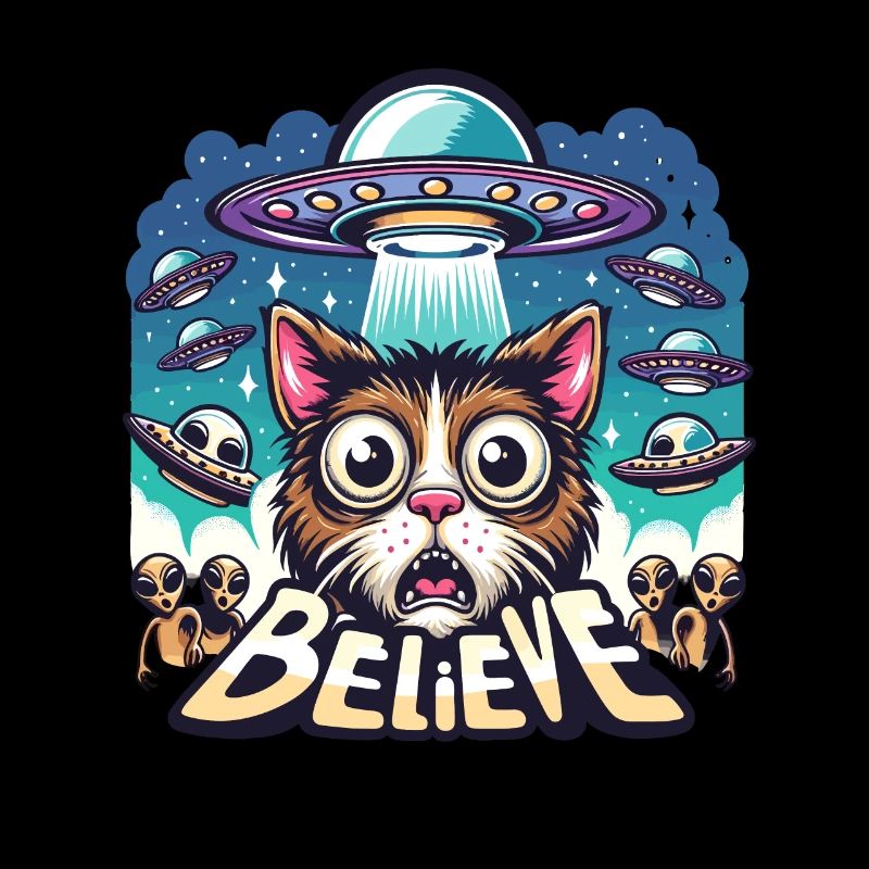 Drôle Alien Alien Croire