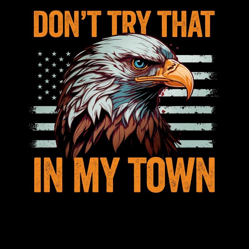 Try That In A Small Town American Flag Eagle
