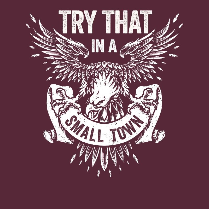 Try That In A Small Town American Flag Eagle