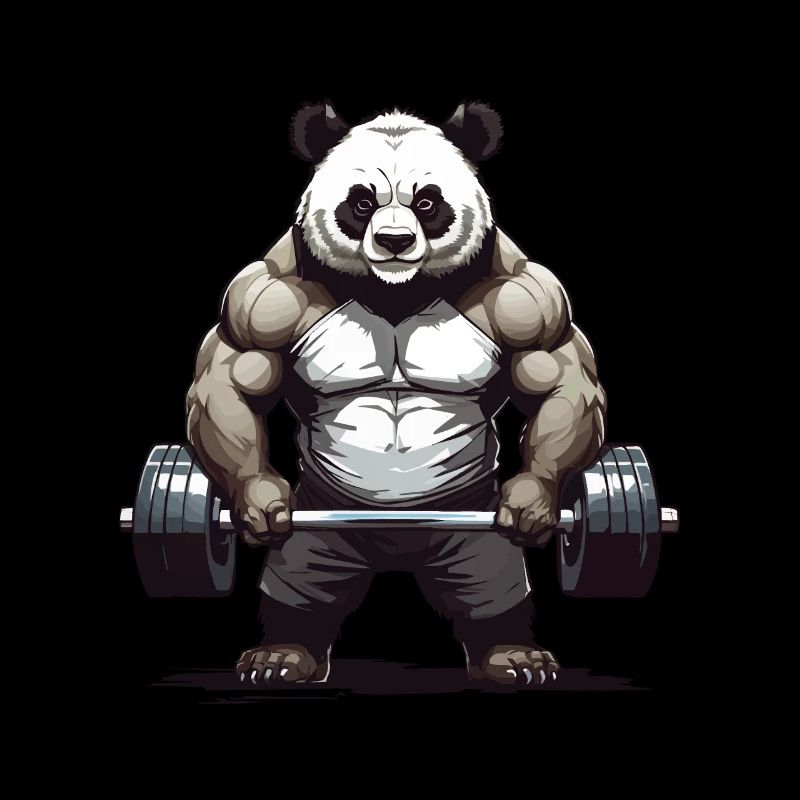 Conception de dynamophilie de musculation Panda