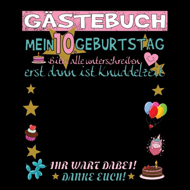 10. Geburtstag Mädchen & Junge Gästebuch