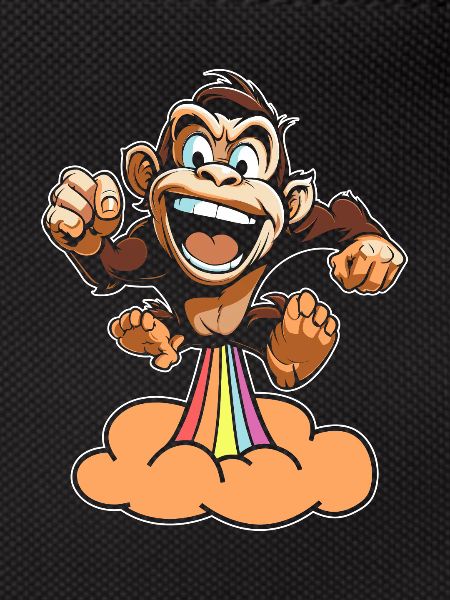 Monkey Funny Rainbow Fart