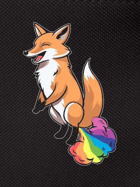 Fox Funny Rainbow Fart