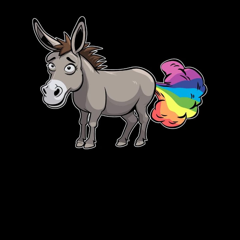 Muli Esel Lustig Regenbogenfurz