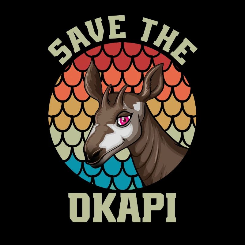 Okapi coucher de soleil Animal