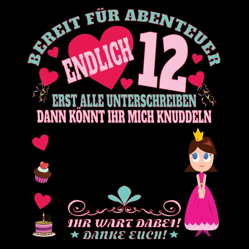 12. Geburtstag Mädchen & Junge Gästebuch