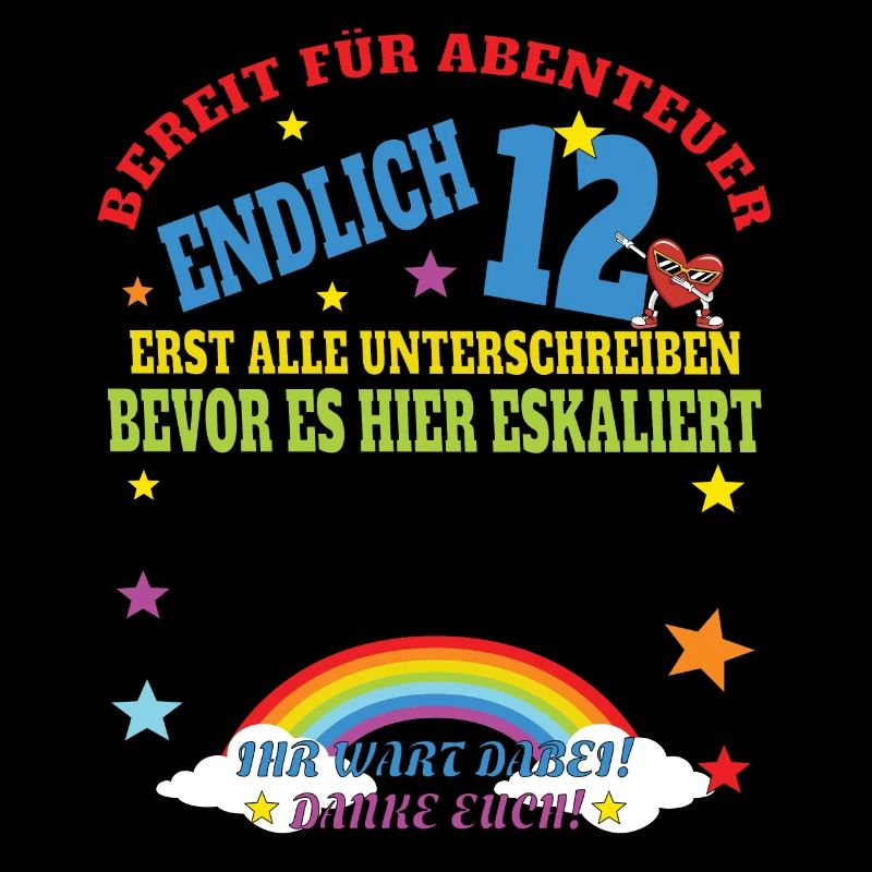 12. Geburtstag Mädchen & Junge Gästebuch