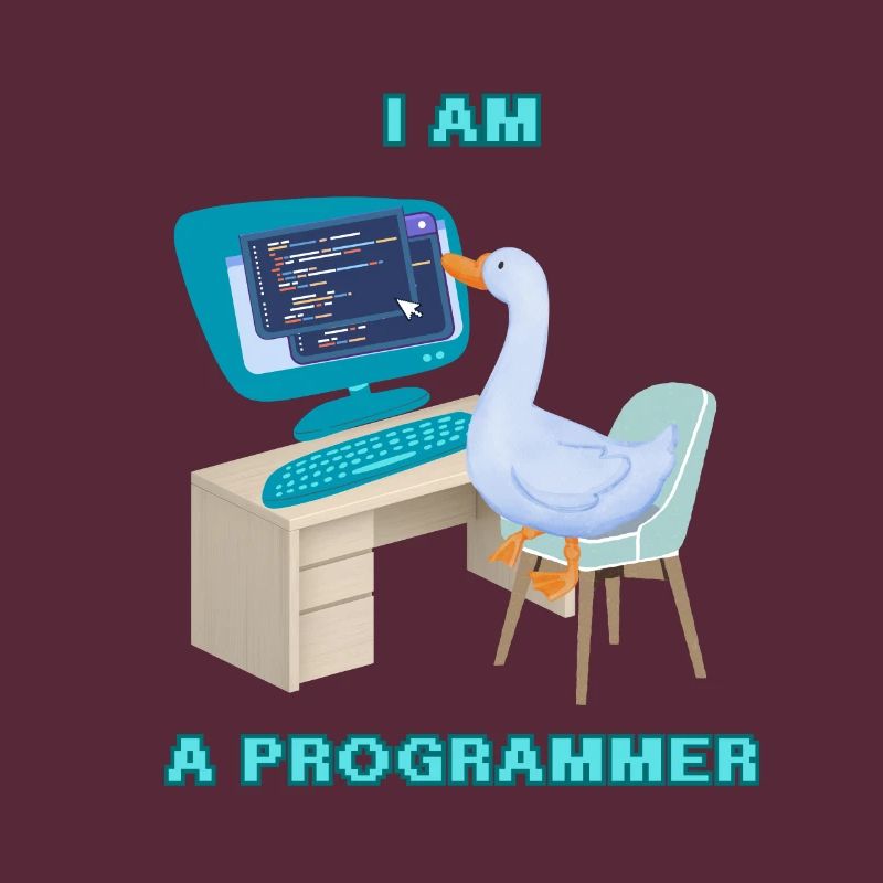 Eine Programmierer-Ente, ein lustiges Design für Programmierer