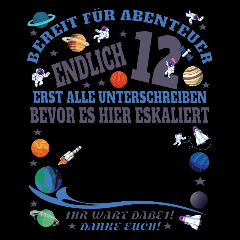 12. Geburtstag Mädchen & Junge Gästebuch
