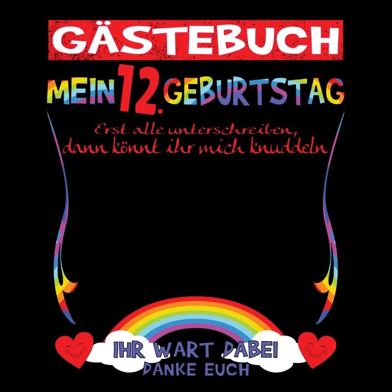 12. Geburtstag Mädchen & Junge Gästebuch