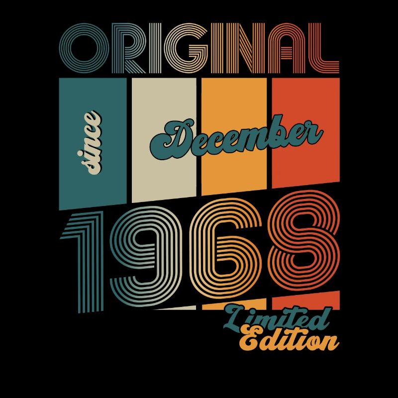 55e anniversaire Original Décembre Né 1968