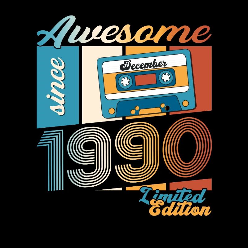 33e anniversaire Cassette décembre Vintage 1990