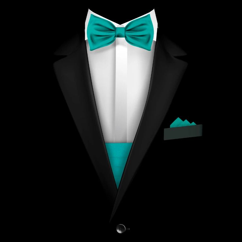 Conception de smoking avec noeud papillon Turquoise pour les mariages