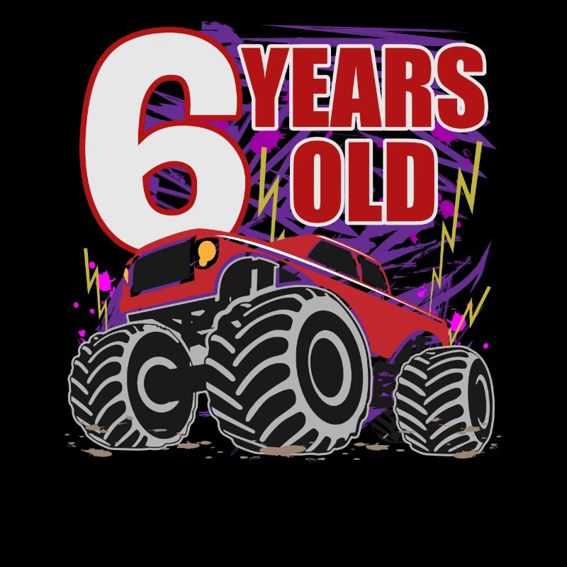 Sechsjährige Geburtstags-Monstertruck