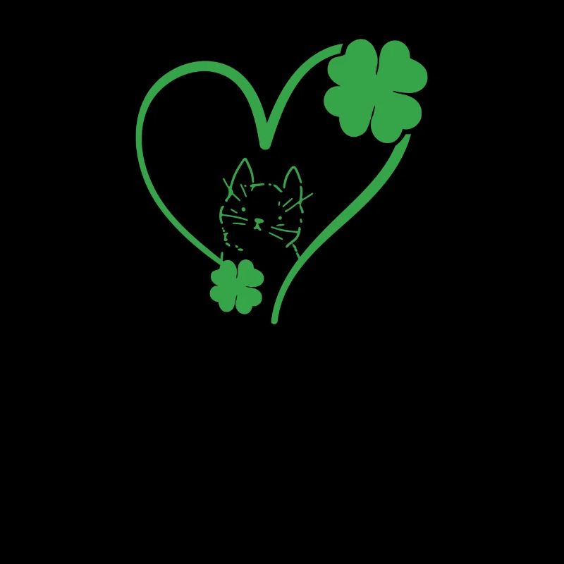 Chat Silhouette Shamrock St Patrick’s Day