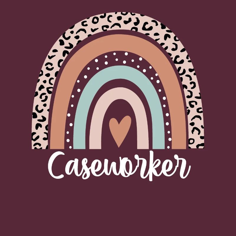 Caseworker Rainbow Leopard Funny Caseworker