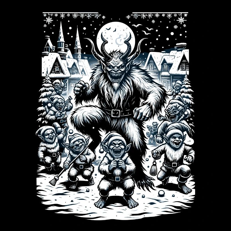 Démon de Noël de la célébration de la nuit de Krampus