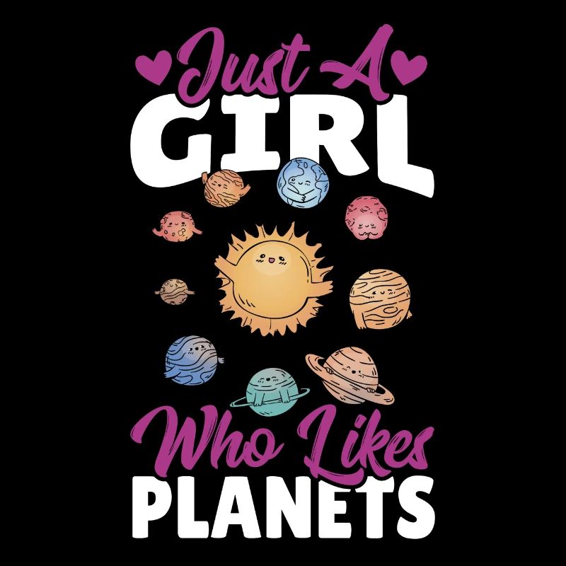 Astronomie Nur ein Mädchen, das Planeten mag